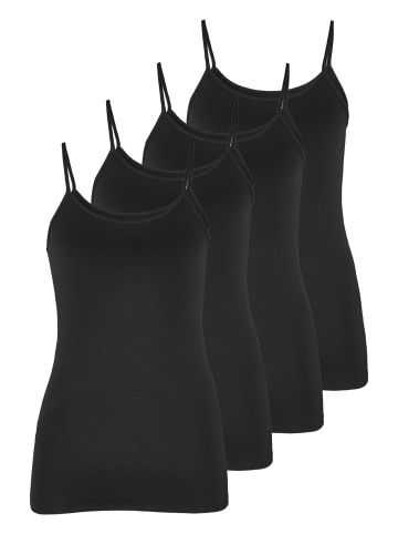 Nina von C. 4er Pack Trägerhemd in schwarz