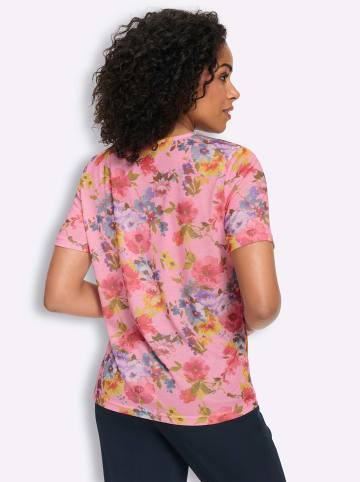 Sieh an! Rundhals-Shirt in altrosa-fuchsia-bedruckt