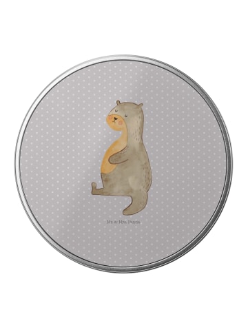 Mr. & Mrs. Panda Aufbewahrungsdose Otter Bauch ohne Spruch in Grau Pastell