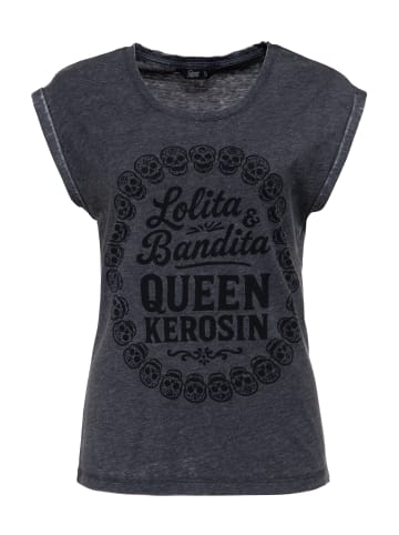 Queen Kerosin Queen Kerosin T-Shirt Lolita in anthrazit