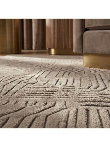KADIMA DESIGN Teppich Strukturflor, 3D-Reliefmuster, Weich, Wohnzimmer, Pflegeleicht