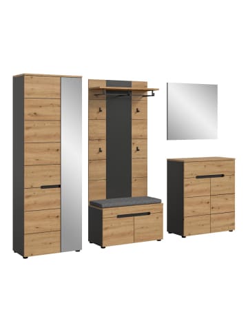 ebuy24 Garderobenmöbel Canu Eiche 255 x 37 cm