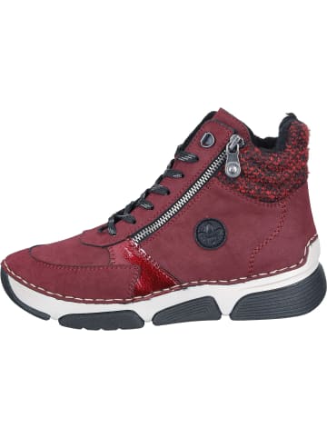 rieker Schnürstiefeletten in bordeaux/red/rot-schwarz/schwarz