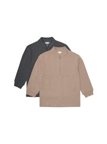 Minymo Troyer MISweatshirt w.zip (2-pack) in Grün