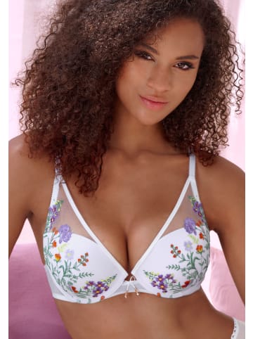 LASCANA Push-up-BH in weiß-bunt