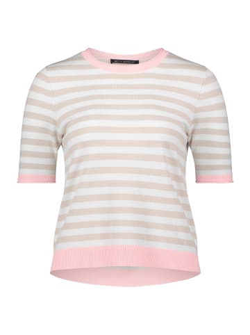 Betty Barclay Basic-Pullover kurzarm in Patch Beige/Rosé
