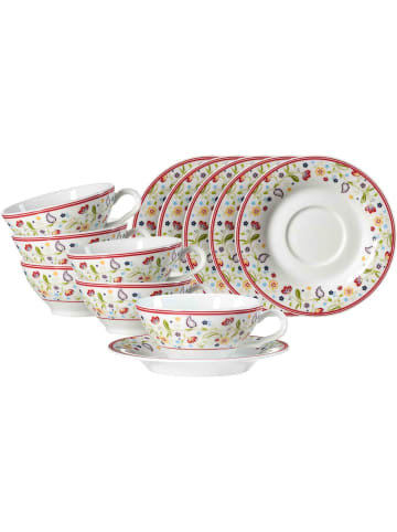Ritzenhoff & Breker 6er Set Teetassen mit Untertassen Shanti Ostfriese 100 ml in bunt