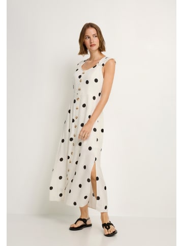 LASCANA Maxikleid in beige-schwarz gepunktet