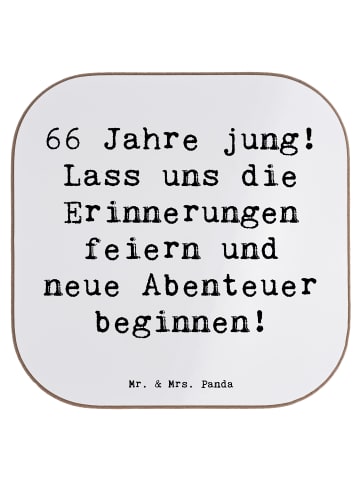 Mr. & Mrs. Panda Holz Untersetzer Spruch 66. Geburtstag Feiern m... in Weiß