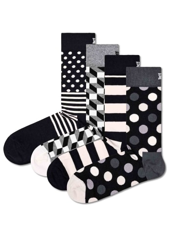 Happy Socks Socken 4er Pack in Classic Black & White 2