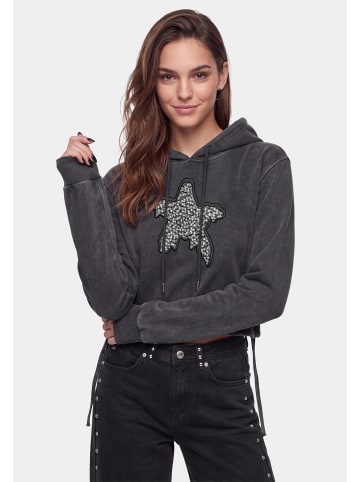 myMo ROCKS Women Hoodie in Grey Stone Wash