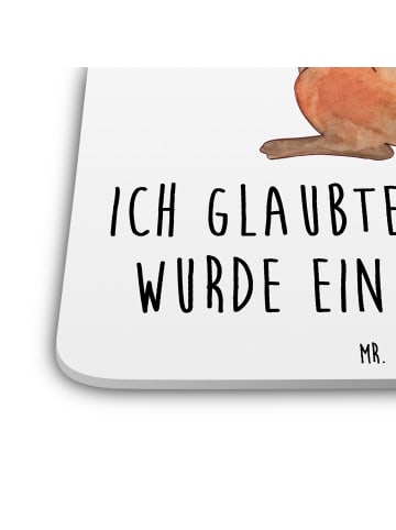Mr. & Mrs. Panda Untersetzer für Gläser Einhorn Glauben mit Spruch in Weiß