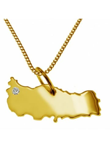 Schmuckador 50cm Kette + Türkei mit Brillant 585 Gold in gold