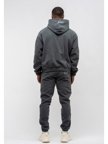Tom Barron Trainingsanzug Tom Barron Tracksuit With Fleece Fabric Patch Logo in GRAU