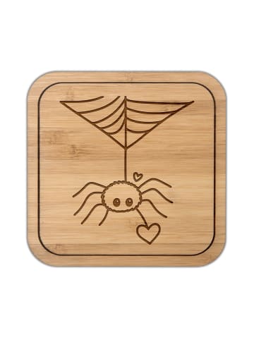 Mr. & Mrs. Panda Drink Coaster Spinne Agathe Liebe ohne Spruch in Transparent