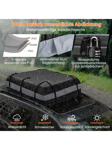 COSTWAY Dachboxen 450 L in Grau