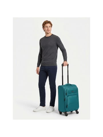 Smartbox Edition 04 4 Rollen Kabinentrolley 55 cm mit Dehnfalte petrol