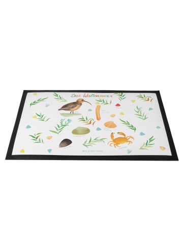 Mr. & Mrs. Panda Schuhabstreifer Wattenmeer mit Spruch in Bunt