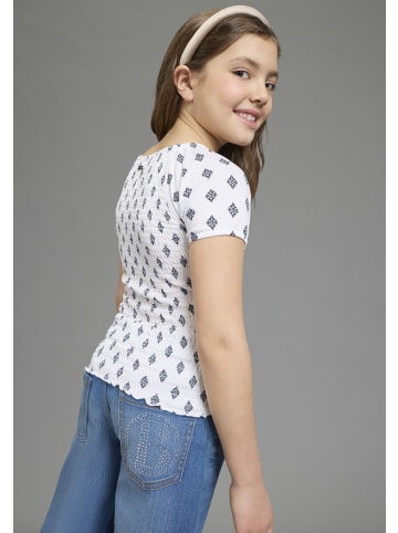 Bruno Banani T-Shirt in weiß gemustert