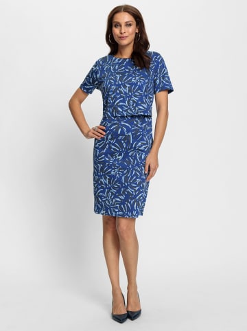 WITT WEIDEN Kleid in royalblau-graphit-bedruckt