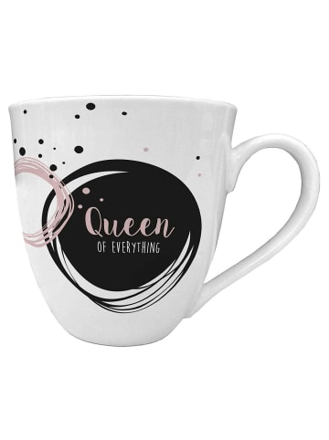 Geda Labels Tasse Jumbo Home Time queen of everything in Weiß - 560 ml