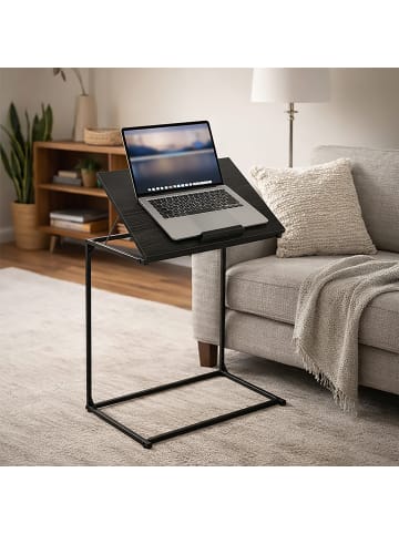 relaxdays Beistelltisch in Schwarz - (B)55 x (H)66 x (T)35 cm