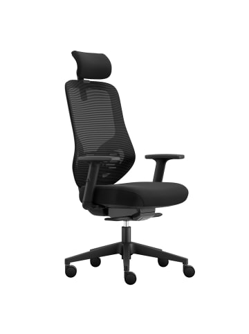 Lykke Bürostuhl Deluxe in Schwarz 61.7x65x121.6cm
