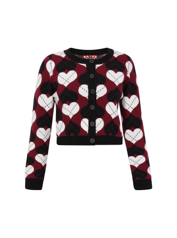 myMo ROCKS Cardigan in black burgundy
