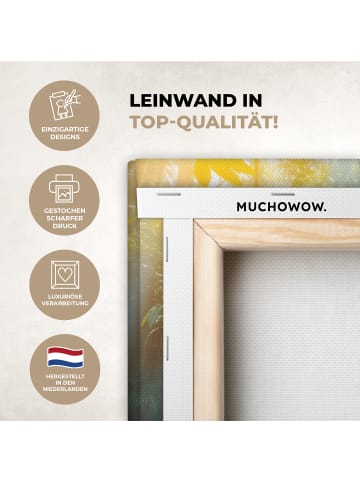 MuchoWow Leinwand bilder Wasserfall Sonnenstrahlen (BxH)