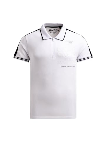 CAMP DAVID  Poloshirt 'Game.Set.Match' in weiß