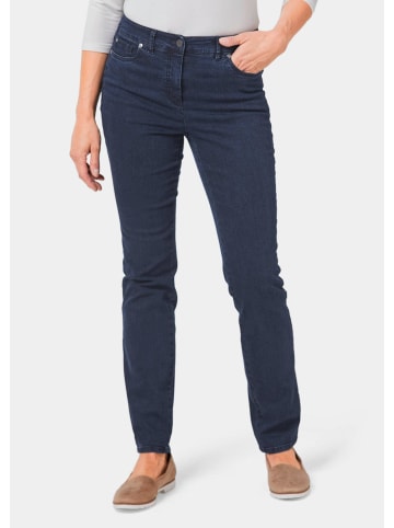 GOLDNER Super-Stretch-Jeans in dunkelblau