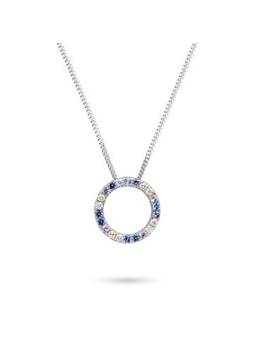 s.Oliver Kette aus Silber mit Regenbogen Steinen in silber