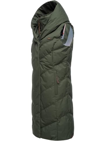 ragwear Steppweste Natalka Vest in Dark Olive