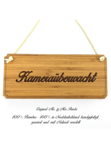 Mr. & Mrs. Panda Türschild Kameraüberwacht mit Spruch in Keine Angabe