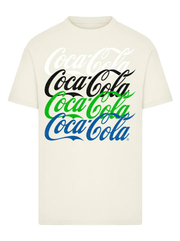 F4NT4STIC T-Shirt Coca Cola Repeat Logo in sand