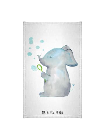Mr. & Mrs. Panda Handtuch Elefant Seifenblasen ohne Spruch in Weiß