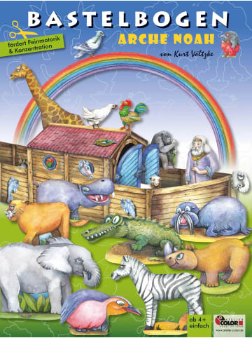 Atelier Arche Noah basteln aus Papier Bastelbogen Ausschneidebogen | Bastelset Arche...