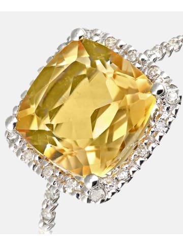 Diamant L'éternel Ring aus 375 Weißgold mit Diamant mit Citrin
