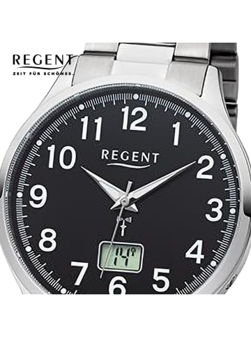Regent Funkuhr Regent Funkuhren silber extra groß (ca. 40mm)