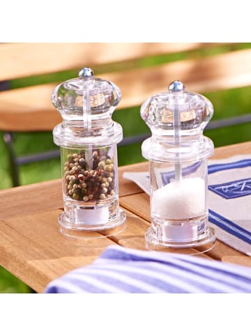Butlers Salz- & Pfeffermühlen-Set SPICE SHUTTLE in Durchsichtig