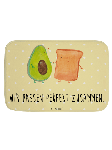 Mr. & Mrs. Panda Badvorleger Avocado Toast mit Spruch in Gelb Pastell