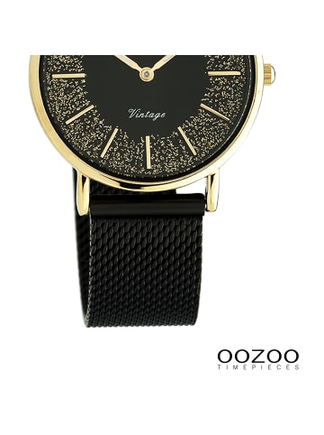 Oozoo Armbanduhr Oozoo Vintage Series schwarz mittel (ca. 32mm)