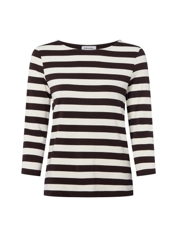 More & More Langarmshirt in ecru schoko - 0001