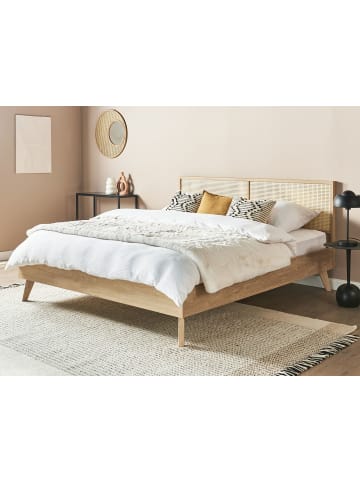 Beliani 2-tlg Doppelbett MONPAZIER in Braun