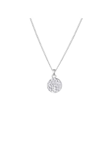 Alexander York Kette mit Anhänger PLÄTTCHEN gehämmert 925 Sterling Silber, 2-tlg. in silber