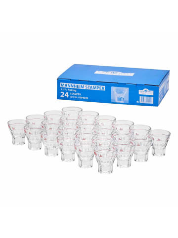 VAN WELL 24er Set Stamper geeicht mit Rotring Mannheim 2 cl in transparent