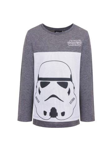 Star Wars Kinder Langarmshirt Stormtooper Darth Vader in Grau