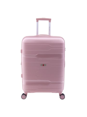 Gladiator 3800 4 Rollen Trolley 67 cm mit Dehnfalte in metallic pink