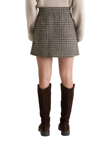 Marc O'Polo Karierter Minirock regular in Schwarz