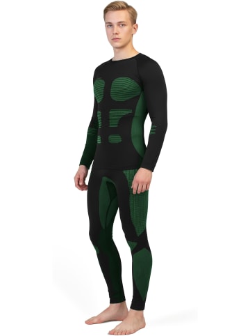 normani Herren Sport-Funktionsunterwäsche Set Hemd + Hose in Grün